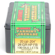 Barnes .204 / 20 26 Grain Varmint Grenade (100)