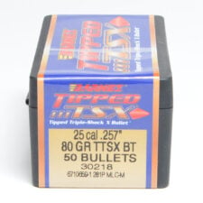 Barnes .257 / 257 80 Grain Tipped Triple-Shock X Boat Tail Bullet (50)
