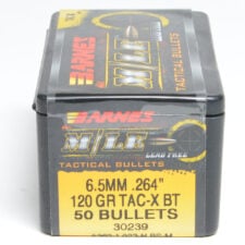 Barnes .264 / 6.5mm 120 Grain Tactical Triple-Shock X Boat Tail Bullet (50)