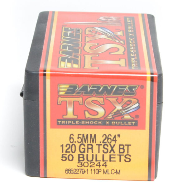 Barnes .264 / 6.5mm 120 Grain Triple-Shock X Boat Tail Bullet (50)
