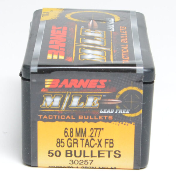 Barnes .277 / 6.8mm 85 Grain Tactical X Flat Base Bullet (50)