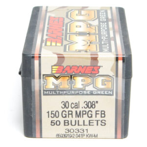 Barnes .308 / 30 150 Grain Multi-Purpose Green Flat Base Bullet (50)