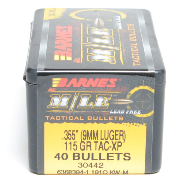 Barnes .355 / 38 115 Grain Tactical X Pistol Bullet (40)