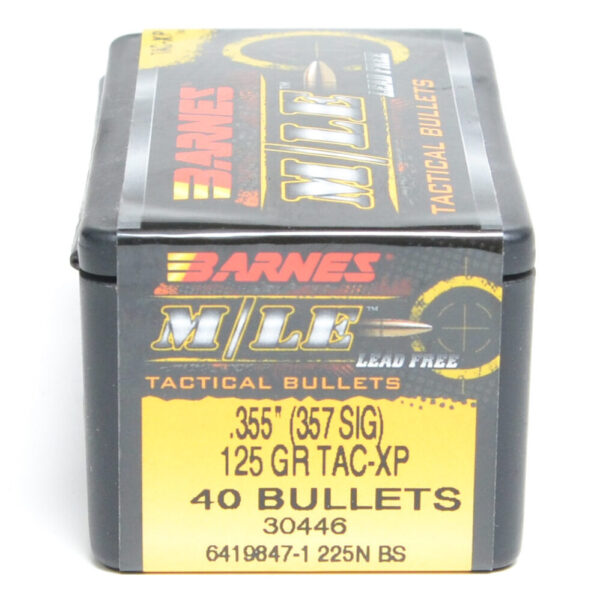 Barnes .355 / 357 Sig 125 Grain Tactical X Pistol Bullet (40)
