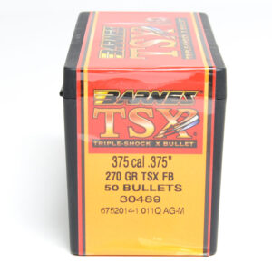 Barnes .375 / 36 270 Grain Triple-Shock X Flat Base Bullet (50)