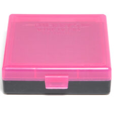 Berrys Ammo Box 380/9mm Snap Hinged 100 #001 Pink/Black 50/Cs