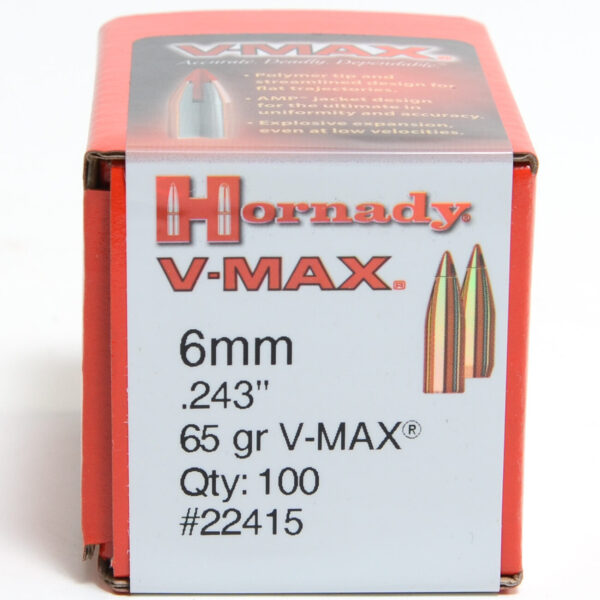 Hornady .243 / 6mm 65 Grain V-Max (100)