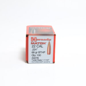 Hornady .224 / 22 68 Grain Hollow Point Boat Tail Match (100)