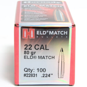 Hornady .224 / 22 80 Grain ELD-M (Extremely Low Drag Match) (100)