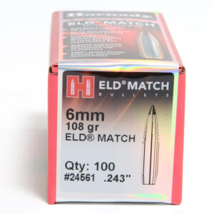 Hornady .243 / 6mm 108 Grain ELD-M (Extremely Low Drag Match) (100)