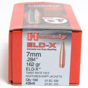 Hornady .284 / 7mm 162 Grain ELD-X (Extremely Low Drag Hunting) (100)