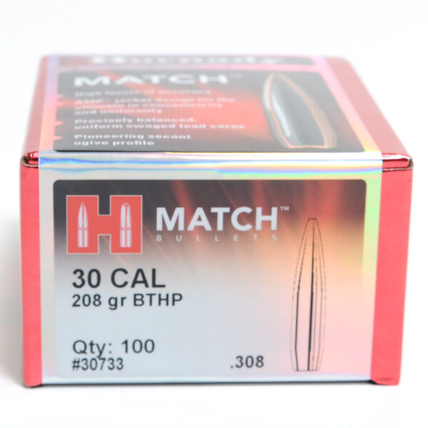 Hornady .308 / 30 208 Grain Hollow Point Boat Tail Match (100)