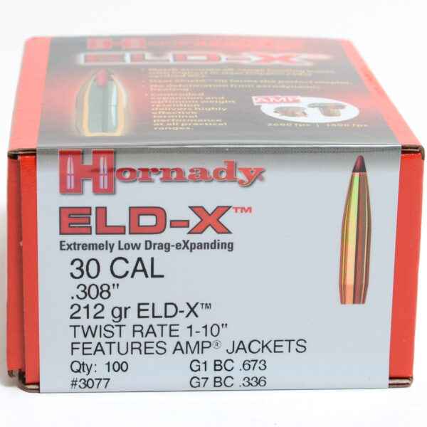 Hornady .308 / 30 212 Grain ELD-X (Extremely Low Drag Hunting) (100)