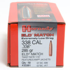 Hornady .338 / 338 285 Grain ELD-M (Extremely Low Drag Match) (50)