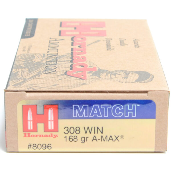 Hornady Ammo 308 Win 168 Grain A-MAX (20)