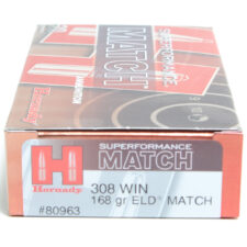 Hornady Ammo 308 Win 168 Grain ELD-M (Extremly Low Drag) Match Superformance (20)