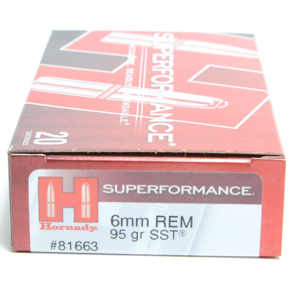 Hornady Ammo 6mm Rem 95 Grain SST (Super Shock Tip) Superformance (20)