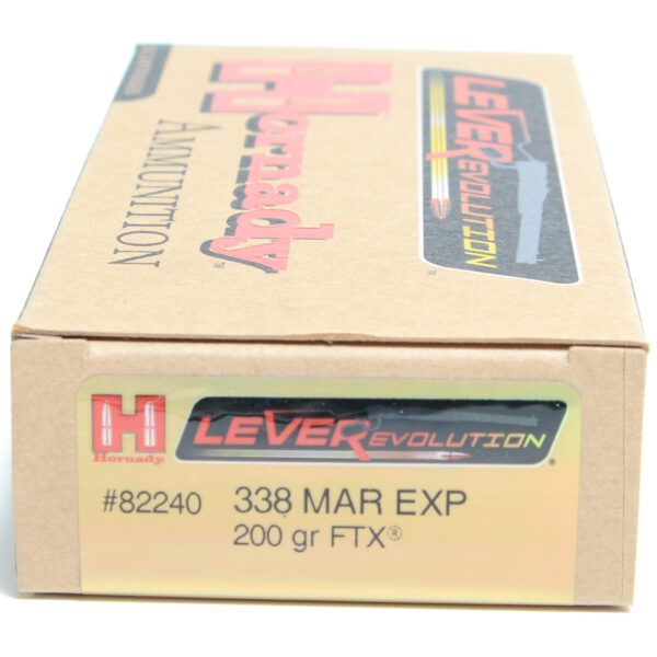 Hornady Ammo 338 Marlin Exp 200 Grain FTX (Flex Tip) LEVERevolution (20)