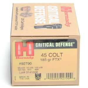 Hornady Ammo 45 Colt 185 Grain FTX (Flex Tip) Critical Defense (20)