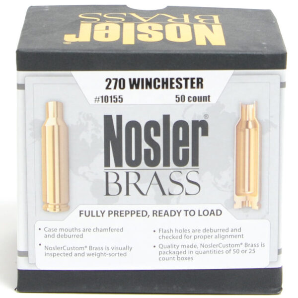 Nosler Unprimed Brass 270 Win (50)
