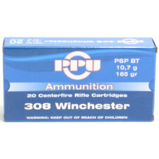 Prvi 308 Win 165 Grain Pointed Soft Point Boat Tail Ammunition (20 Rounds)