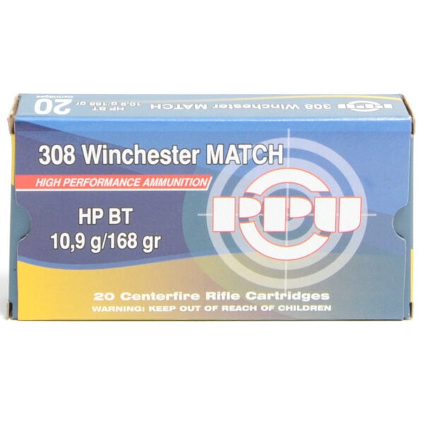 Prvi Ammo 308 Win 168 Grain Hollow Point Boat Tail Match (20)