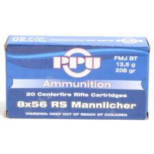 Prvi Ammo 8X56 Rs Hungarian Mannlicher 208 Grain Full Metal Jacket Boat Tail (20)