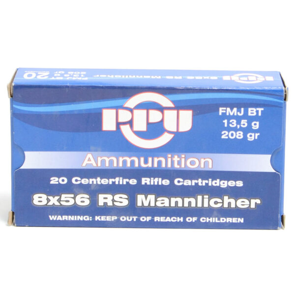 Prvi Ammo 8X56 Rs Hungarian Mannlicher 208 Grain Full Metal Jacket Boat Tail (20)
