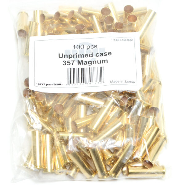 Prvi Partizian Unprimed Brass 357 Magnum (100)