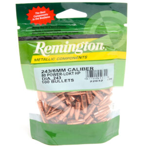 Remington .243 / 6Mm 80 Gr Plated Lead Hollow Point  (100)