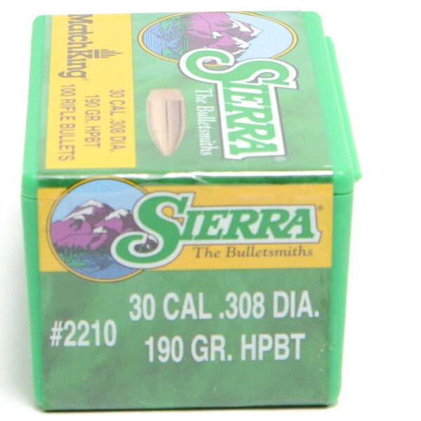 Sierra .308 / 30 190 Grain Hollow Point Boat Tail MatchKing (100)