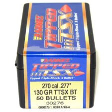 Barnes .277 / 6.8mm 130 Grain Tipped Triple-Shock X Boat Tail Bullet (50)