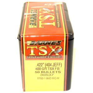 Barnes .423 / 404 Jeffrey 400 Grain Triple-Shock X Flat Base Bullet (50)