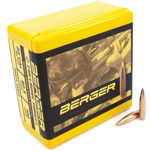 Berger .224 / 22 80.5 Grain Target Full Bore Hollow Point Boat Tail (100)