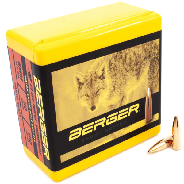 Berger .243 / 6mm 80 Grain Varmint Flat Base (100)
