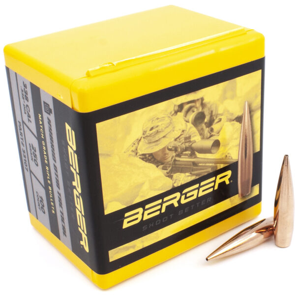 Berger .338 / 338 250 Grain Hybrid Open Tip Match Tactical (100)