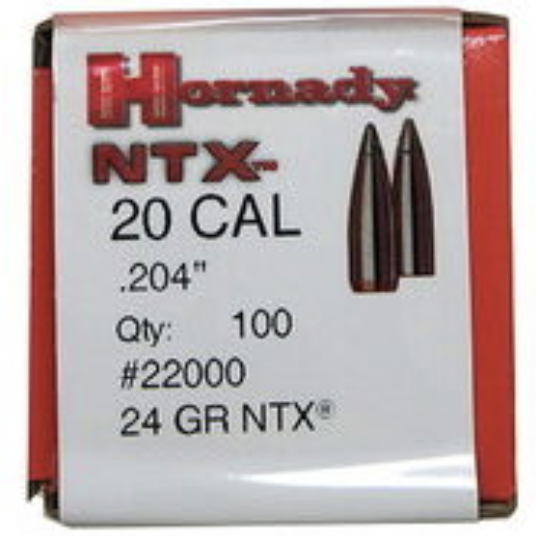 Hornady .204 / 20 24 Grain NTX (Lead Free) (100)