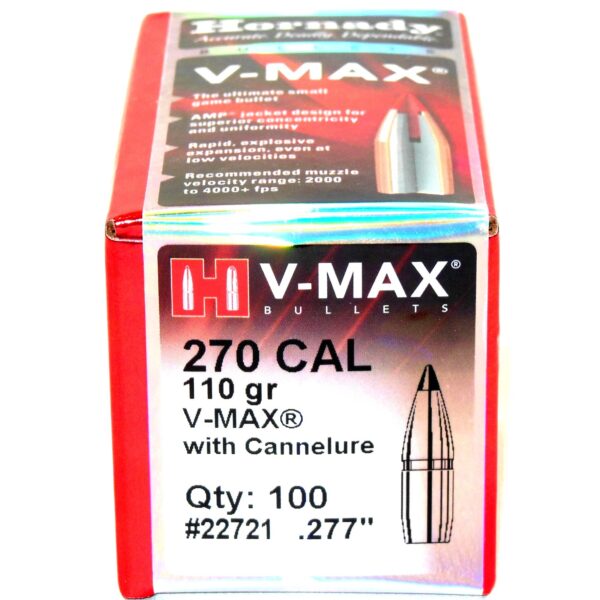 Hornady .277 / 6.8mm 110 Grain V-Max With Cannelure (100)
