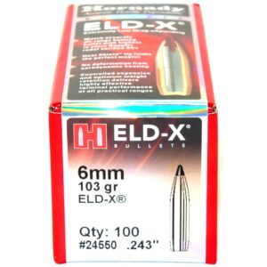 Hornady .243 / 6mm 103 Grain ELD-X (Extremely Low Drag Hunting) (100)