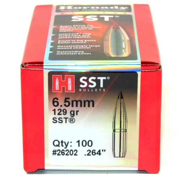 Hornady .264 / 6.5mm 129 Grain SST (Super Shock Tip) (100)