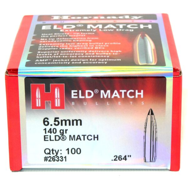 Hornady .264 / 6.5mm 140 Grain ELD-M (Extremely Low Drag Match) (100)