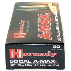 Hornady .510 / 50 Cal 750 Grain A-Max (20)
