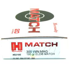 Hornady Ammo 300 Win Magnum 195 Grain ELD-M (Extremly Low Drag) Match (20)