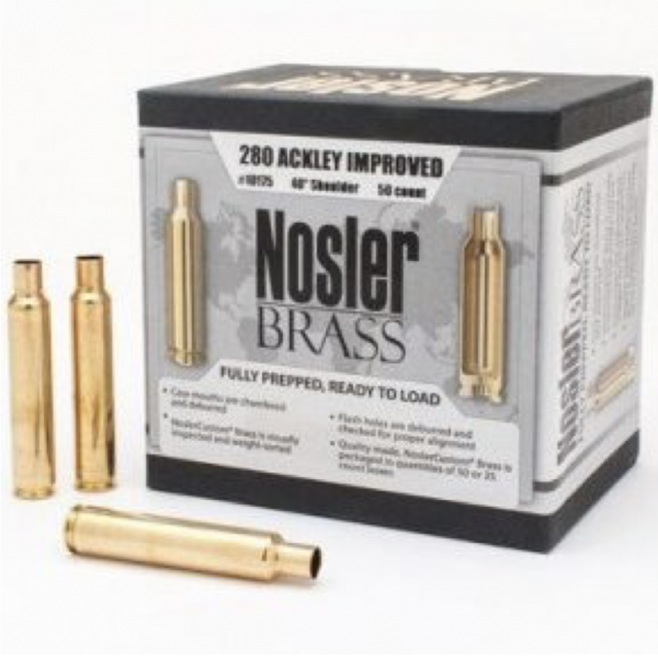 Nosler Unprimed Brass 280 Ackley Improved (50)