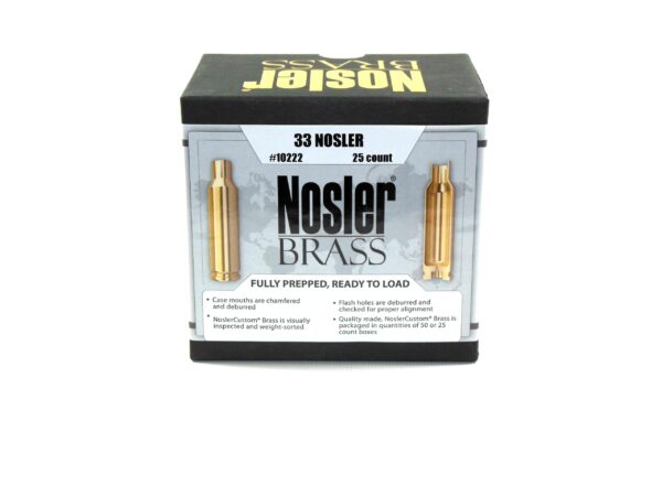 Nosler Unprimed Brass Brass 33 Nosler (25)