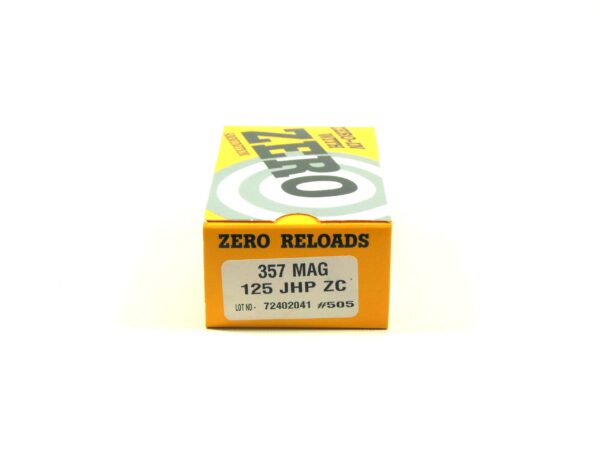 Zero Ammo Reload 357 125 Grain Jacketed Hollow Point (50)