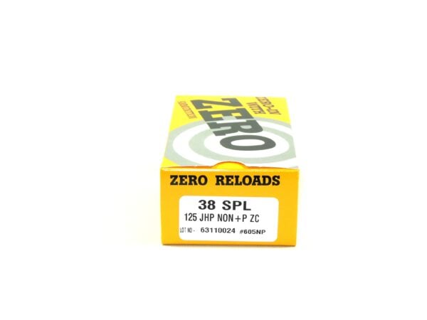 Zero Ammo Reload 38 Special 125 Grain Jacketed Hollow Point (50)