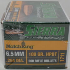 Sierra .264 / 6.5mm 100 Grain Boat Tail Hollow Point MatchKing (500)