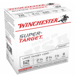 Winchester Shotshell Ammo 12 Ga 1 1/8 Oz #8 2 3/4" 2 3/4 Dram Super Target 1145 Fps (25)