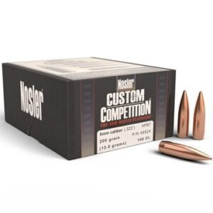 Nosler .323 / 8mm 200 Grain Hollow Point Boat Tail Custom Competition (100)